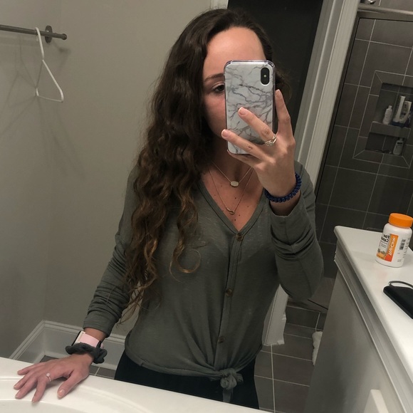 Green knot tie sweater - Picture 3 of 4